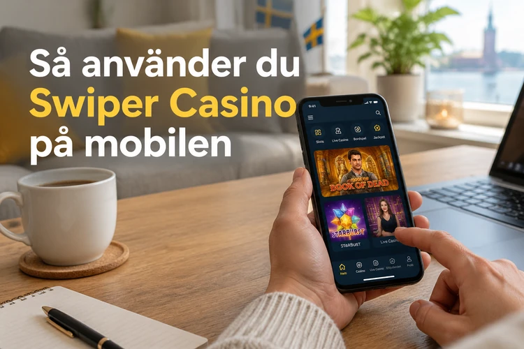 Så använder du Swiper Casino på mobilen