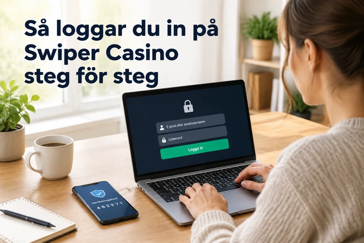 Så loggar du in på Swiper Casino steg för steg